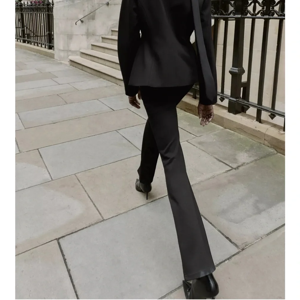 Zara NWT black flare pants